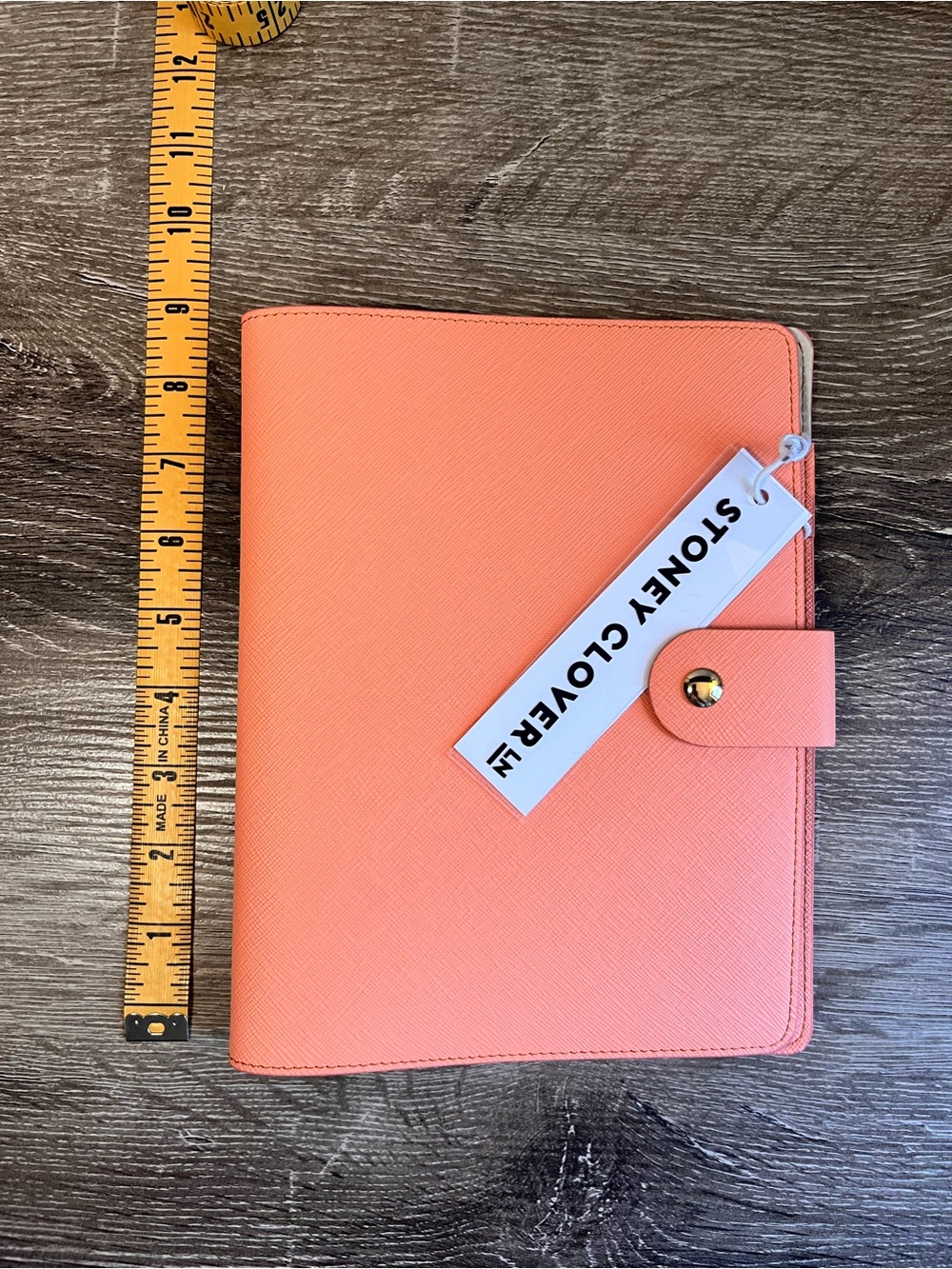 Stoney Clover Lane Peach Textured Vegan Leather Notebook Cover